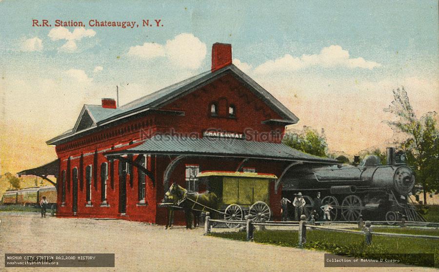 Postcard: Railroad Station, Chateaugay, New York